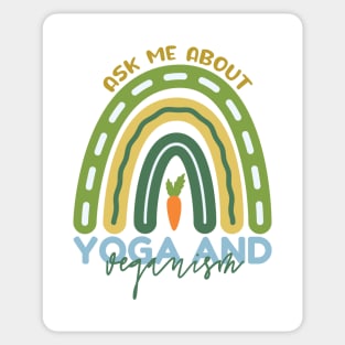 Ask Me About Yoga And Veganism Sticker